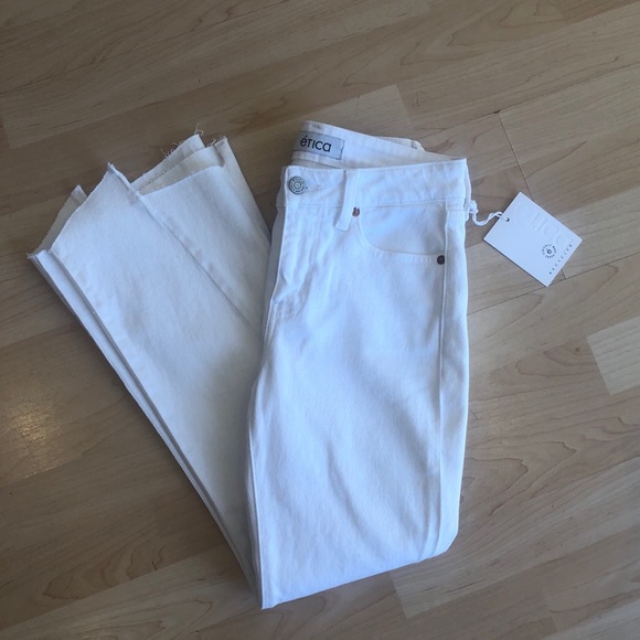 NWT Crop Flair White Denim Jean - Picture 3 of 6